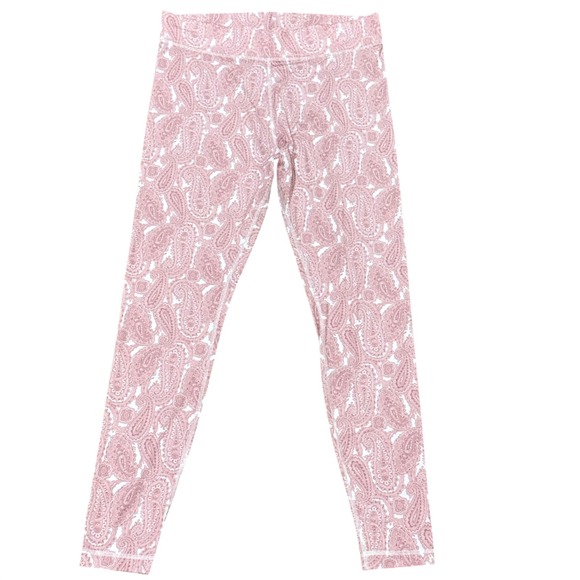 Lands End Womens Pajama Set Long Sleeve Top Pants Pink Paisley Print Size M - Picture 5 of 7
